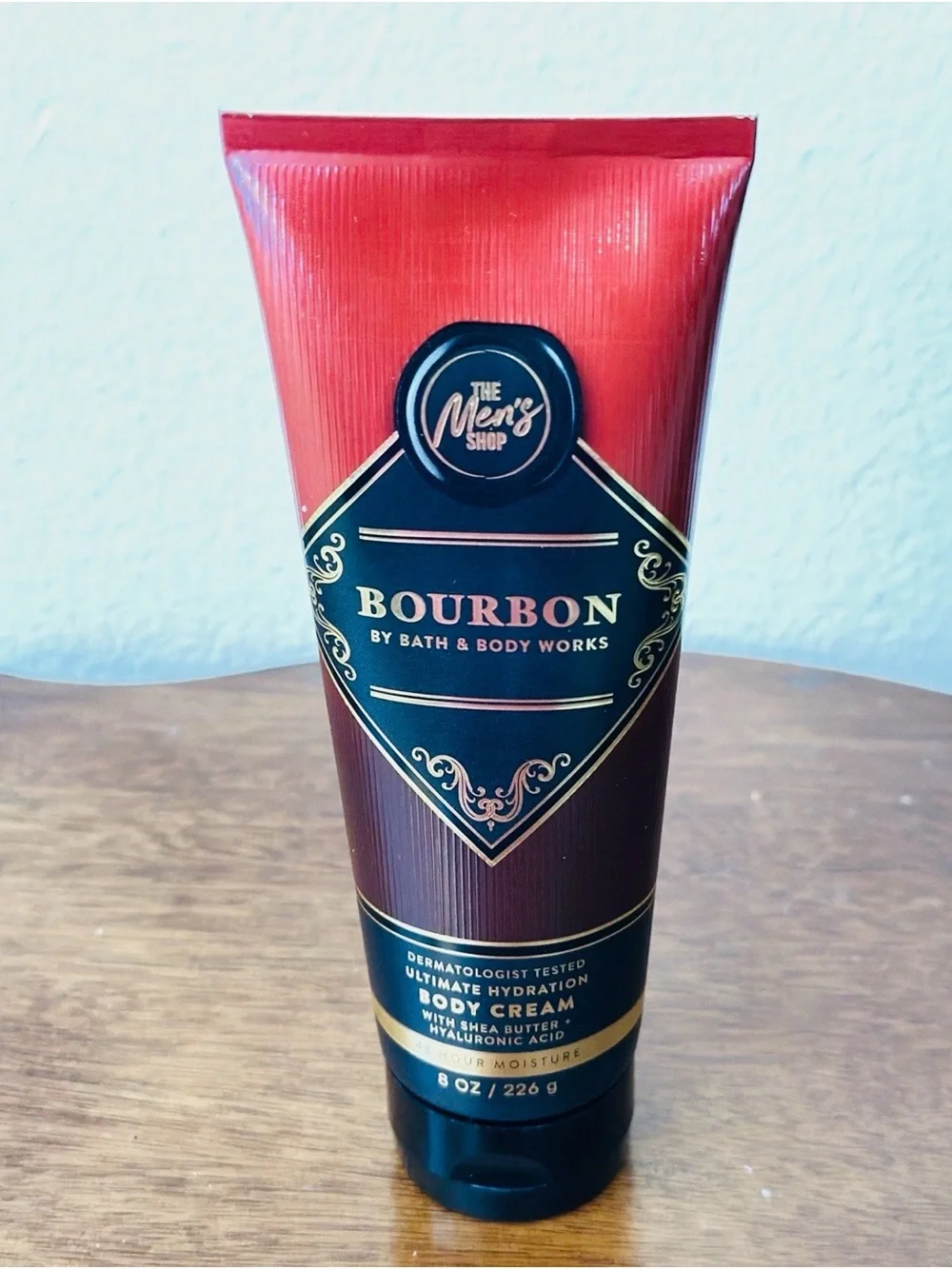 Bath & Body Works Bourbon Men's Moisturizing Body Cream - Red and Black